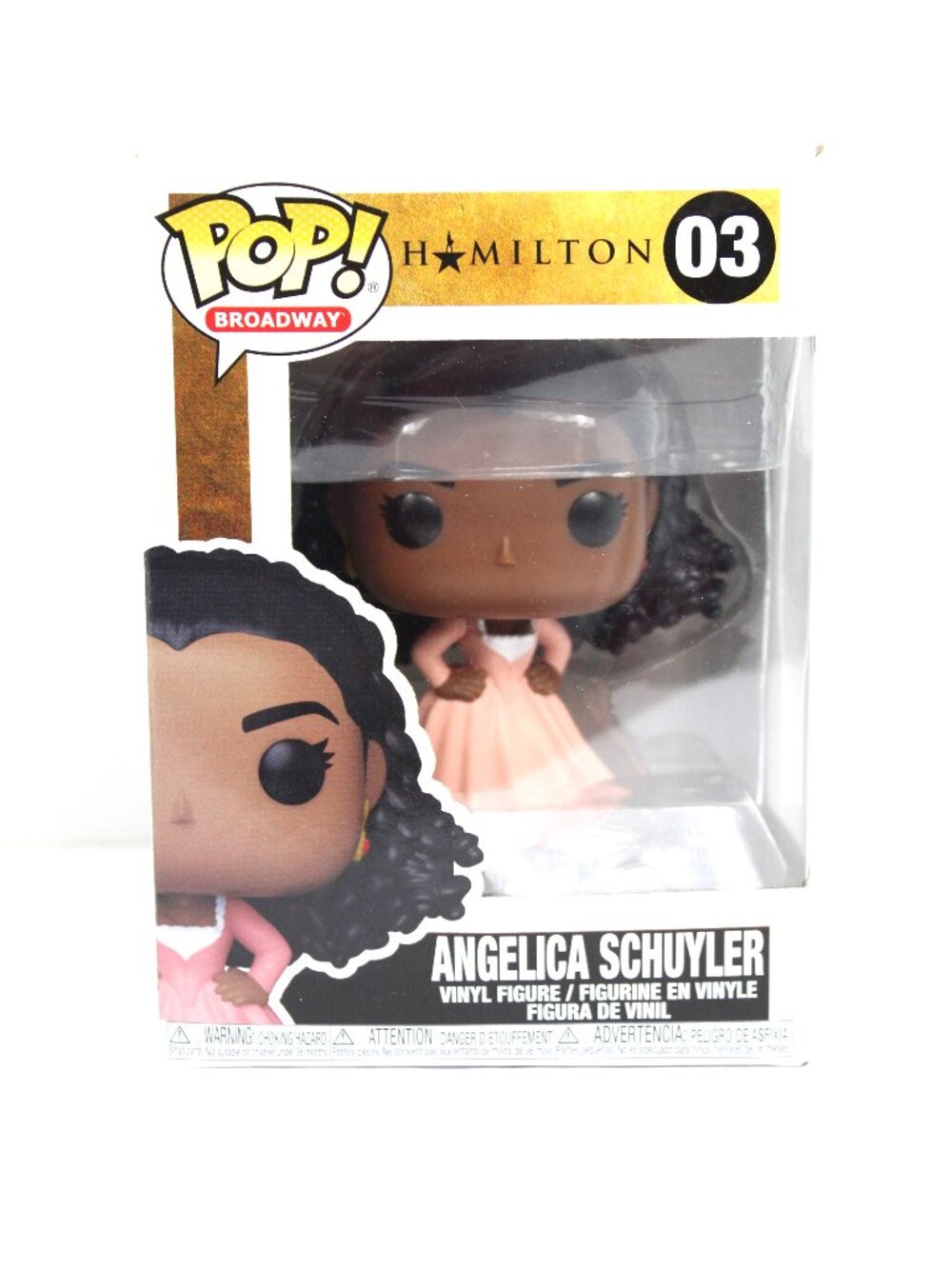 FUNKO POP! BROADWAY HAMILTON VINYL ANGELICA SCHUYLER BOXED #03 NIB UNOPENED